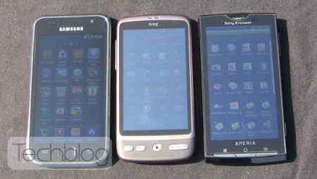 Битва под открытым солнцем между Super AMOLED,AMOLED и LCD. Фото.