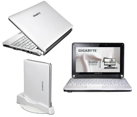 Gigabyte Booktop M1022 — нетбук с поддержкой HSDPA и WiMAX. Фото.