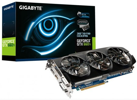 GIGABYTE оснастила видеокарту GeForce GTX 660 Ti 3 ГБ памяти. Фото.