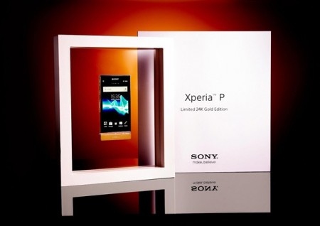 Смартфон Sony Xperia P получил корпус из чистого золота. Фото.