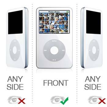Защитная пленка для iPod,уменьшающая угол обзора экрана. Фото.