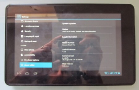 Android 4 портировали на Kindle Fire. Фото.