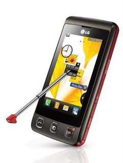 LG KP500 — пополнение в колекции «сенсорных» LG. Фото.