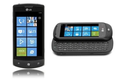 LG представила два телефона Optimus 7-серии с WP7. Фото.