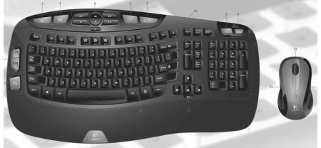 Logitech Cordless Desktop Wave — рекомендуемая клавиатура для ОС Vista. Фото.