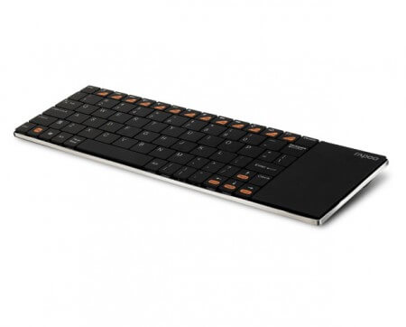 RAPOO представила сверхтонкую беспроводную клавиатуру с тачпадом. Фото.