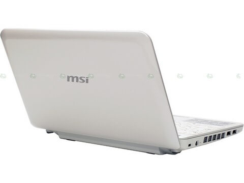 MSI Wind U100 с цветом Angel White. Фото.