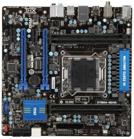 MSI представила материнскую плату X79MA-GD45. Фото.