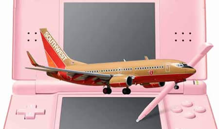 Авиалиния Southwest Airlines раздает Nintendo DS Lite. Фото.