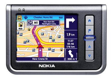 Nokia 330 GPS — первая навигационная система от Nokia. Фото.