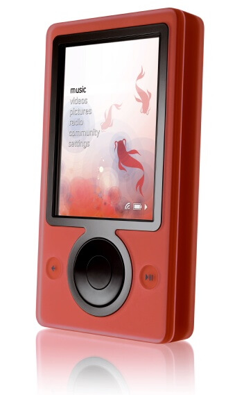 Microsoft готовит красный Zune. Фото.