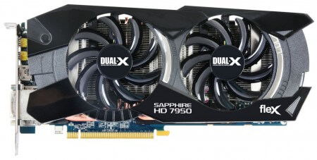 Sapphire показала видеокарту Radeon HD 7950 Flex Edition. Фото.
