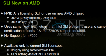 NVIDIA разрешила использовать SLI на платах для процессоров AMD. Фото.