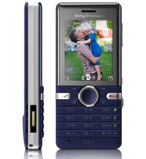 Sony Ericsson S312 — еще один телефон начального уровня. Фото.