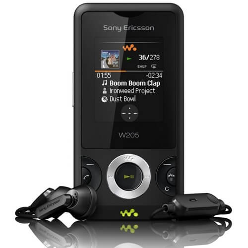 Sony Ericsson W205 — музыкальный телефон начального уровня. Фото.