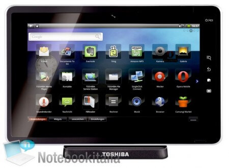Smart Pad от Toshiba, оборудованный Tegra 2 под названием Folio 100. Фото.
