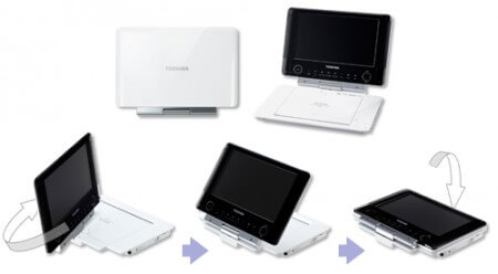Портативные DVD-плееры Toshiba REGZA SD-P96DT и SD-P76S. Фото.