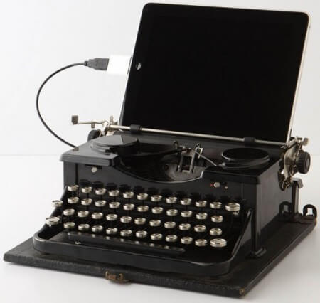 Ретро-клавиатура USB Royal Typewriter для планшета. Фото.
