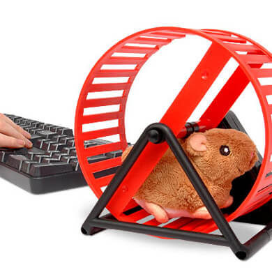 USB хомячек в колесе. Фото.