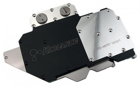 Koolance представила водоблок VID-AR797 для видеокарт AMD Radeon HD 7970. Фото.