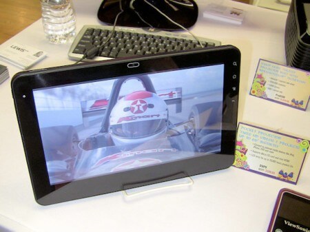 10-дюймовый аппарат ViewSonic G Tablet Android 2.2, с NVIDIA Tegra 2 внутри. Фото.