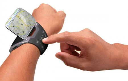 Ручной смартфон WristPC. Фото.