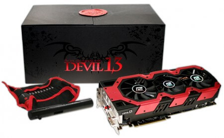 PowerColor представила видеокарту Devil 13 HD 7990 с двумя GPU Tahiti XT. Фото.