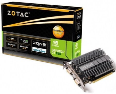 Zotac показала видеокарты GeForce GT 630 и GT 640 ZONE Series с пассивной системой охлаждения. Фото.
