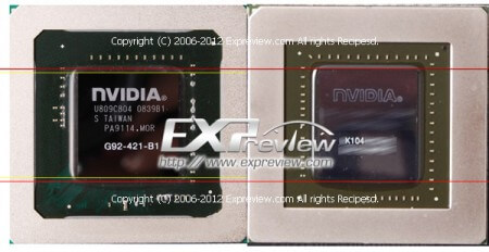 Площадь кристалла GPU Nvidia Kepler GK104 равна 296 мм2. Фото.