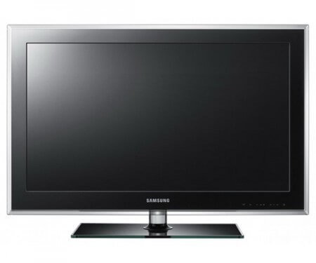 Телевизор SAMSUNG LE-46D550K1 с диагональю экрана 46 дюймов работает при разрешении Full HD. Фото.