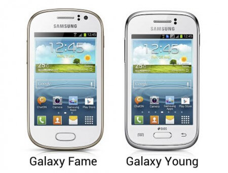 Samsung вывела легкую артиллерию в лице смартфонов Galaxy Fame и Young. Фото.