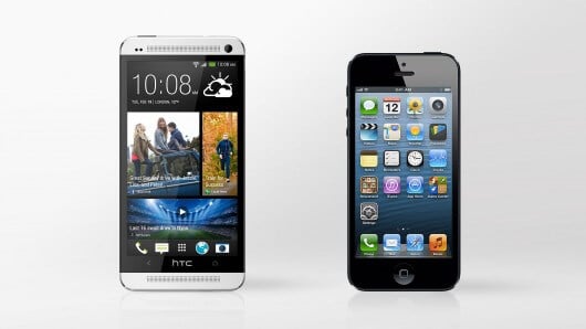 Сравниваем смартфоны HTC One и iPhone 5. Фото.