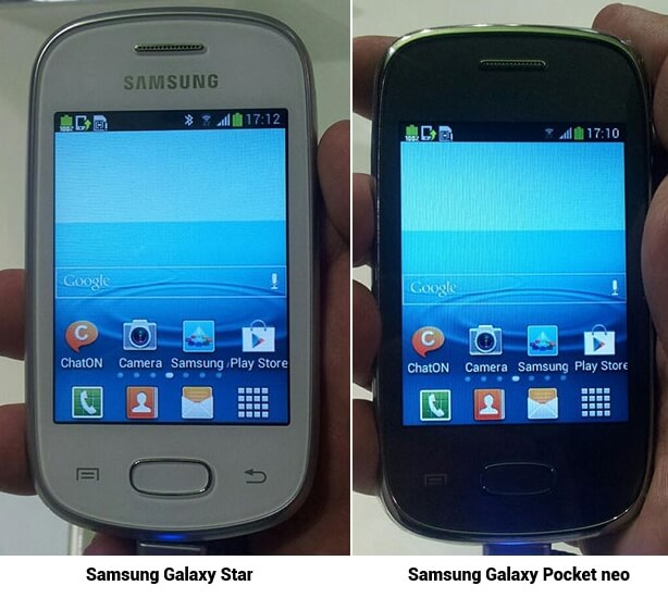 Samsung анонсировала дешевые смартфоны Galaxy Star и Pocket Neo. Фото.