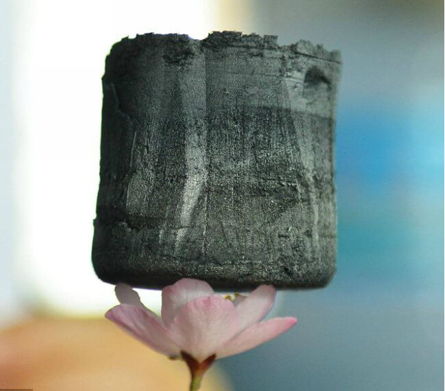 Самым легким материалом в мире стал графеновый аэрогель. Фото.