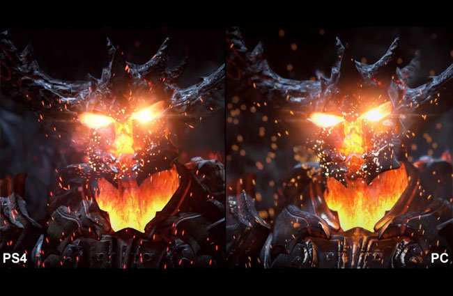Сравнение возможностей движка Unreal Engine 4 на PlayStation 4 и ПК. Фото.