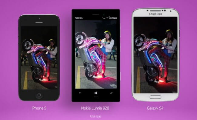 Nokia намекнула на ущербность iPhone 5 и Galaxy S4. Фото.
