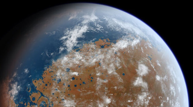 Древние марсиане могли дышать водородом. Фото.