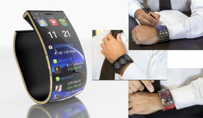 Будущее рядом: часы-смартфон Smile SmartWatch с гибким экраном. Фото.