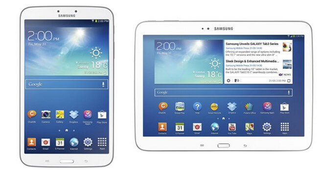 Samsung официально представила два планшета Galaxy Tab 3. Фото.