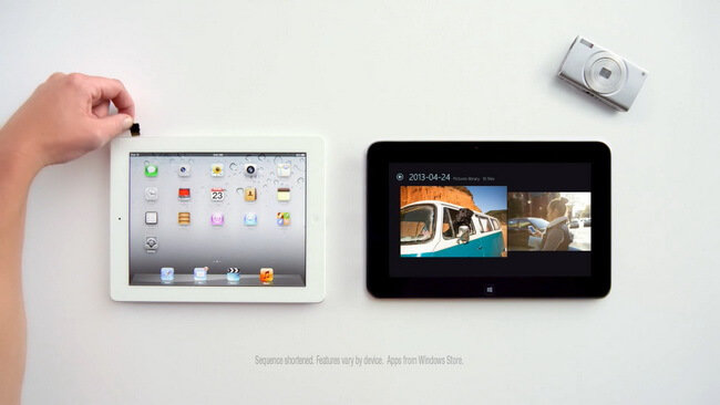Microsoft опять смеется над iPad от Apple. Фото.