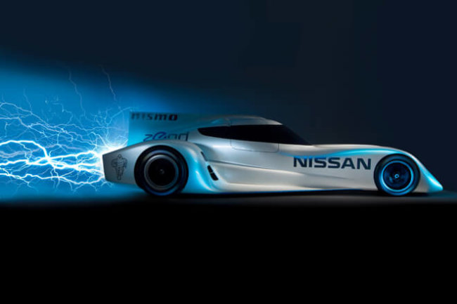 Nissan показала гоночный электрокар ZEOD RC. Фото.
