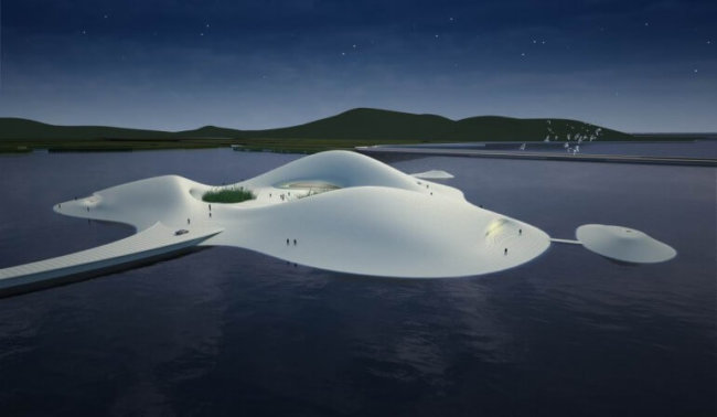 Китай собирается построить крупнейший искусственный остров-музей. Фото.