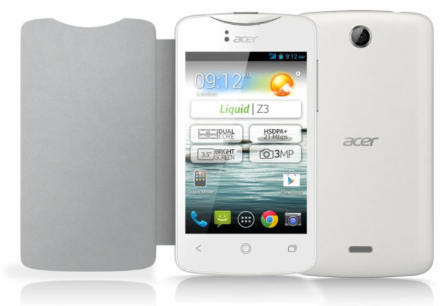 Acer представила недорогой смартфон Liquid Z3. Фото.