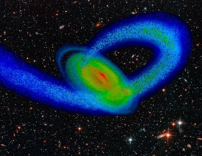 В карликовых галактиках темной материи в тысячу раз больше обычной. Фото.
