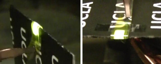 OLED wrapped around paper