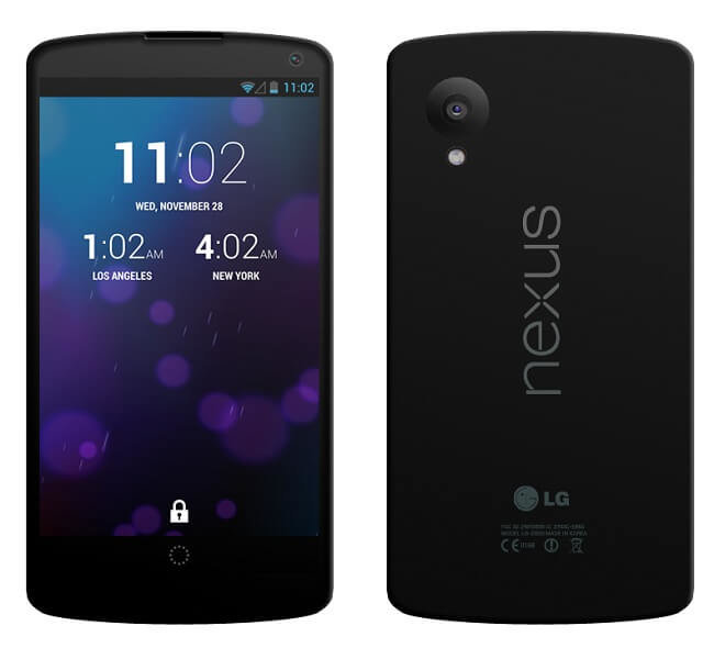 Свежая порция информации о новом смартфоне Nexus 5 и ОС Android 4.4 KitKat. Фото.