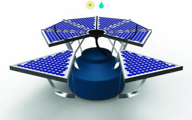 PhotoFlow: собирает солнечную энергию и чистую питьевую воду. Фото.