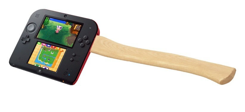 Карикатура на тему формы 2DS