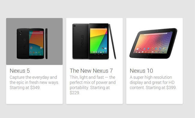 В онлайн-магазине Google Play Store по ошибке «засветился» Nexus 5. Фото.