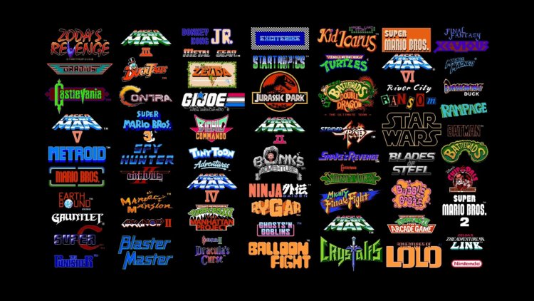 Логотипы популярных NES-игр